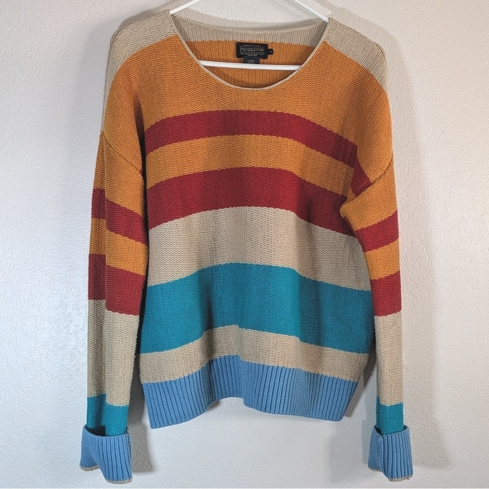 Pendleton‎ Striped Knit Cotton Pullover